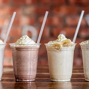 Strawberry, Chocolate, &amp; Vanilla Shakes