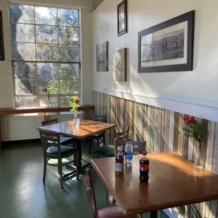 Inside. Part of the seating area