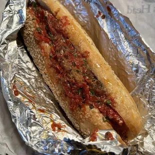 Chicken Parmesan sub.