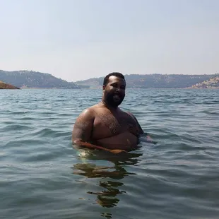 Black bear sighting in the lake