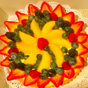 Famous Fruit Tart with Bavarian cream filling is Yummy.