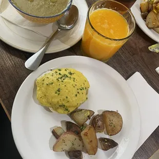 Soup of the Day (Split Pea)- Call in For Daily Special Eggs Benedict Fresh-Squeezed Orange Juice