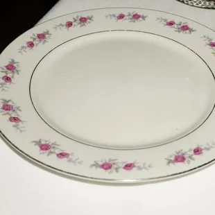 Typical decorated plate. Nothing matches, but each one had a unique design