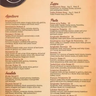 Page 1 of menu