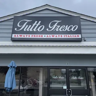 the front of the restaurant