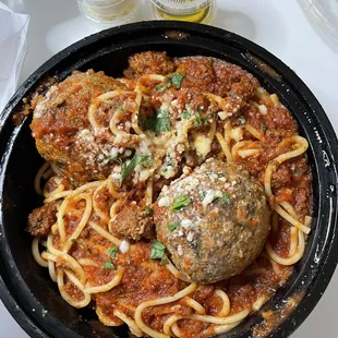 Spaghetti with Meatballs in meat sauce