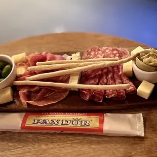 Charcuterie board, sangria, Espresso Coffee Martini