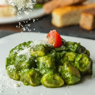 Potato Gnocchi in a pesto sauce