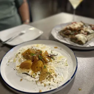 two plates of food