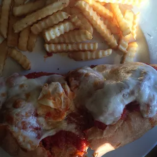 Meatball Parmigiana Sandwich