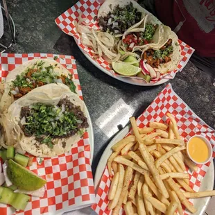 Tacos tacos tacos fries