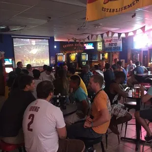people sitting at tables