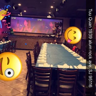 a table set for a birthday party