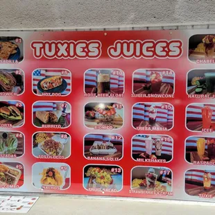 New Menu Board with updated photos (February 2022).