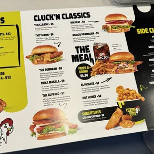 Tenders, Chicken Sandwiches and sides