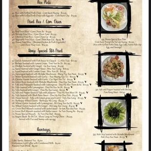 Menu back.