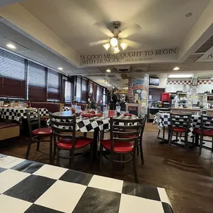Inside dining area