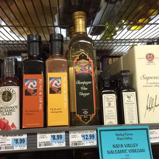Just a small sampling of vinegar options - there are several other shelves not shown.