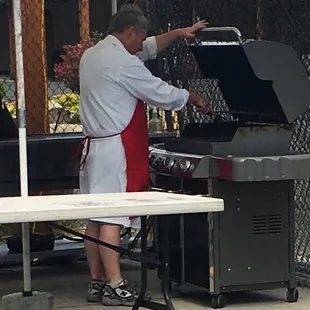Butcher by day. Twain Harte Twerk Team Captain by night. I sooo wanna put a $ in his apron string.