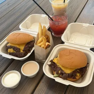 Smashburger and Fries