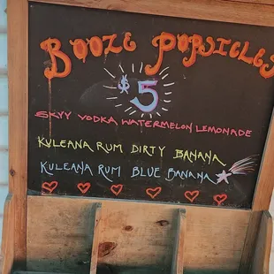 a chalkboard with a message on it