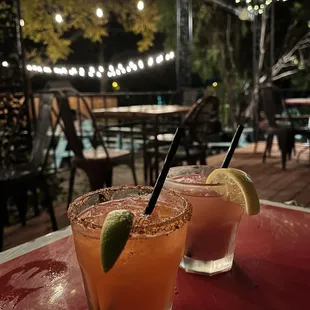 Strawberry margarita with Tajín, Trinidad sour.