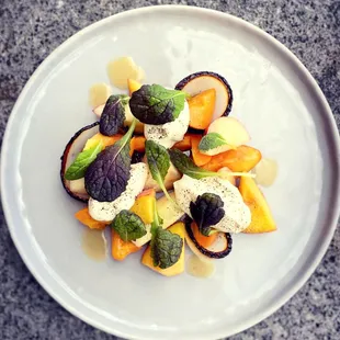 a plate of food on a table