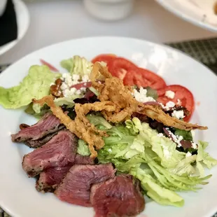 Steak Salad $14 (Note: This is only half of the full portion. I requested the salad be split into two separate plates)