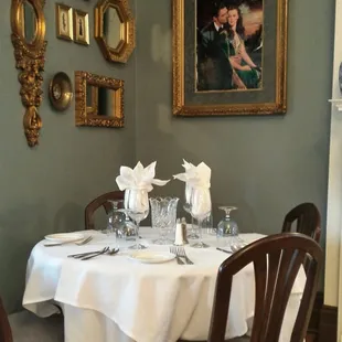 Some of the beautiful tables in 12 Oaks.