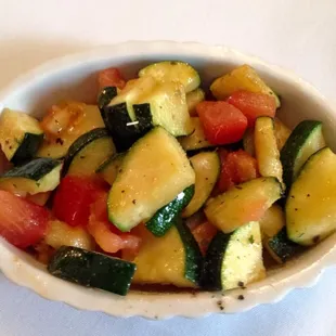 Sautéed zucchini with vegetables.