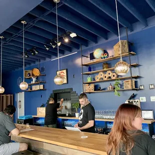 customers at the bar