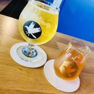 T.T. Cider and the current mead on tap...