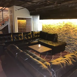 Couch in the basement