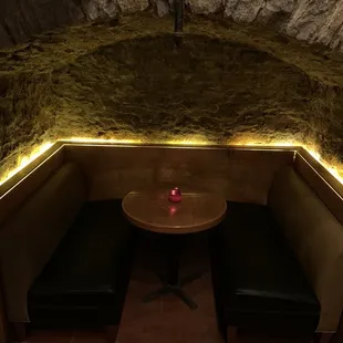 A table in the basement