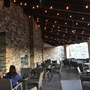 the outdoor seating area