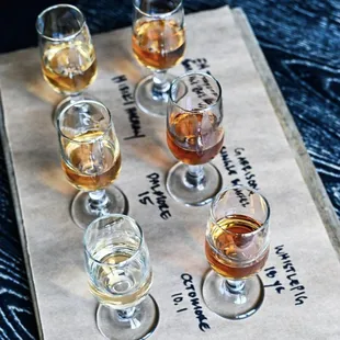 Create your own whisk(e)y flight from our copious selection