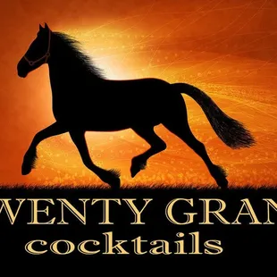 a horse running in the sunset