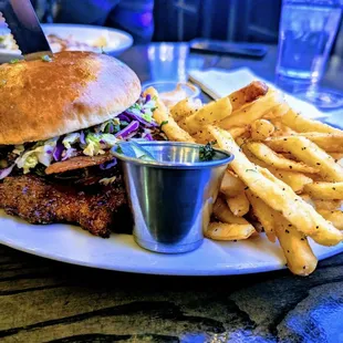 Newer sticky chicken sandwich &amp; yum fries