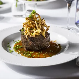 a plate of food on a table