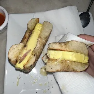 Bacon Egg Cheese Bagel Sandwich