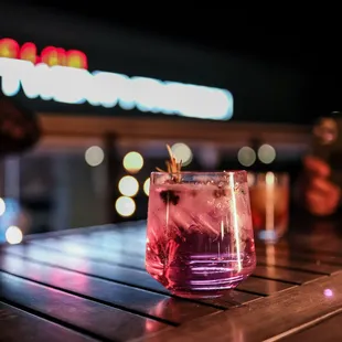 Cocktails on our second story patio deck.