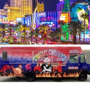 a view of the las strip