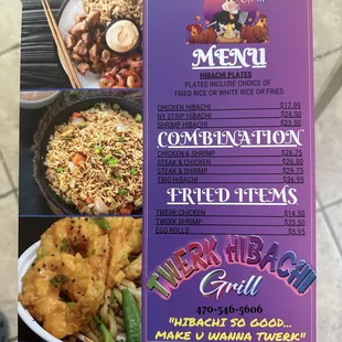 the menu