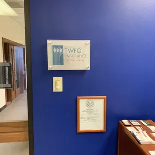Some TWFG signage in the office!