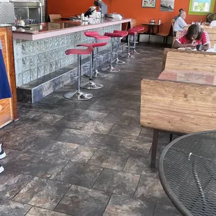 the interior of a restaurant