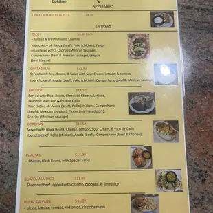 One side of the menu- forgot to do the other side ‍