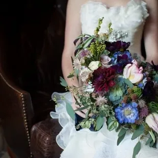Rich elegant bridal bouquet