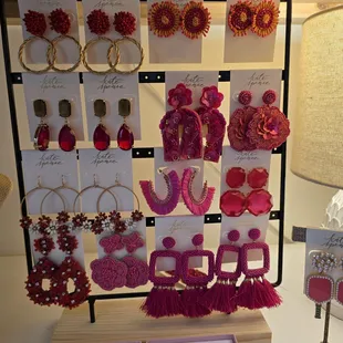 Earrings in the gift shop.