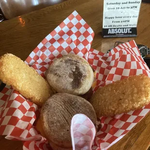 Brunch, breakfast sandwiches with hash browns