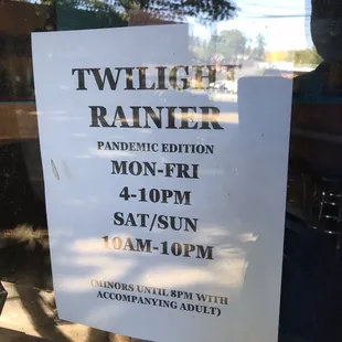 New hours